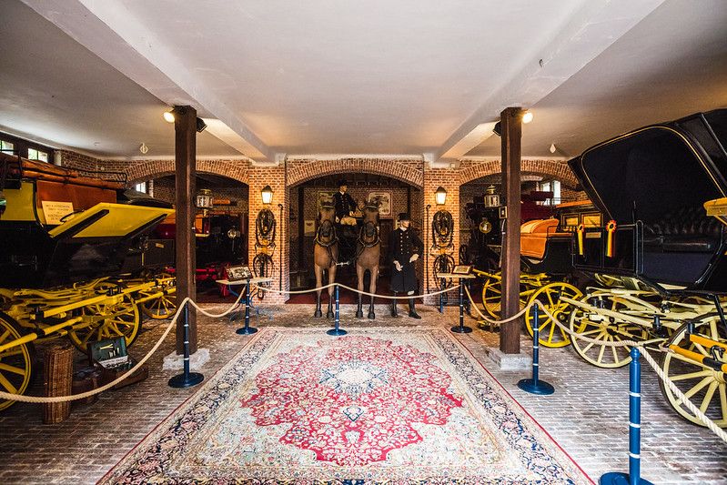 Horse drawn carriage collection in Bornem Castle, Antwerp, Belgium