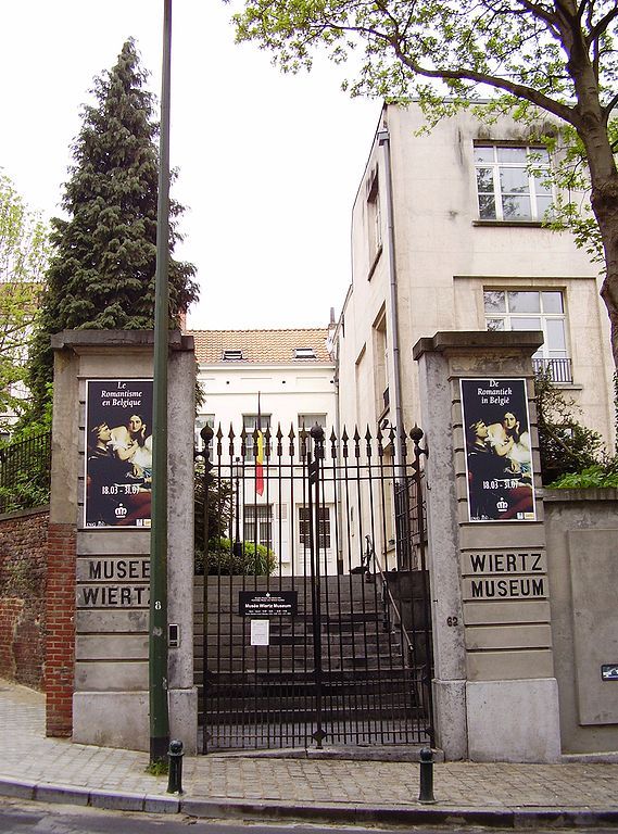 Gateway entrance to the art museum Musée Antoine Wiertz, Brussels, Belgium