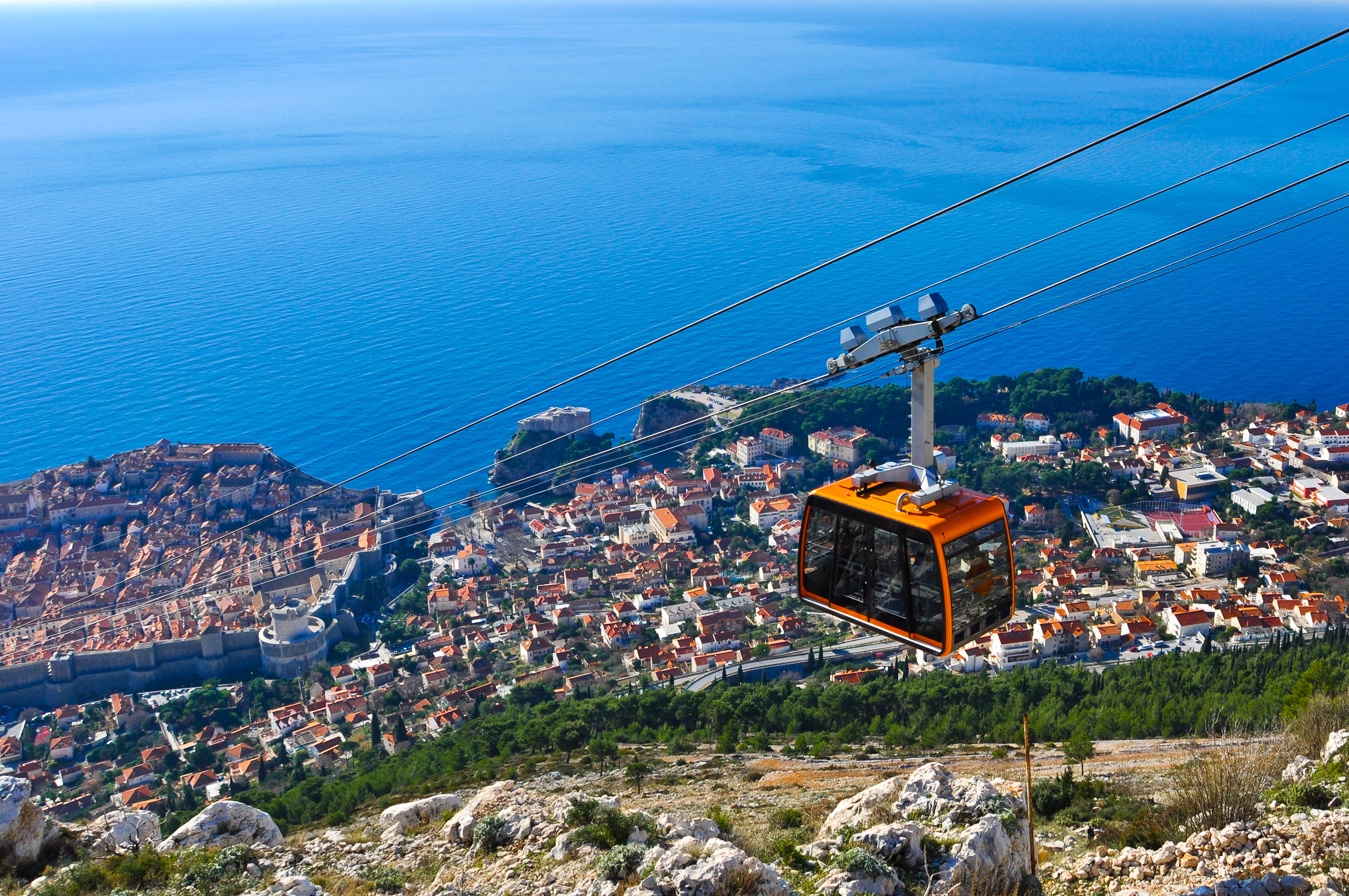 Take the cable car and get a view over Old Dubrovnik Image