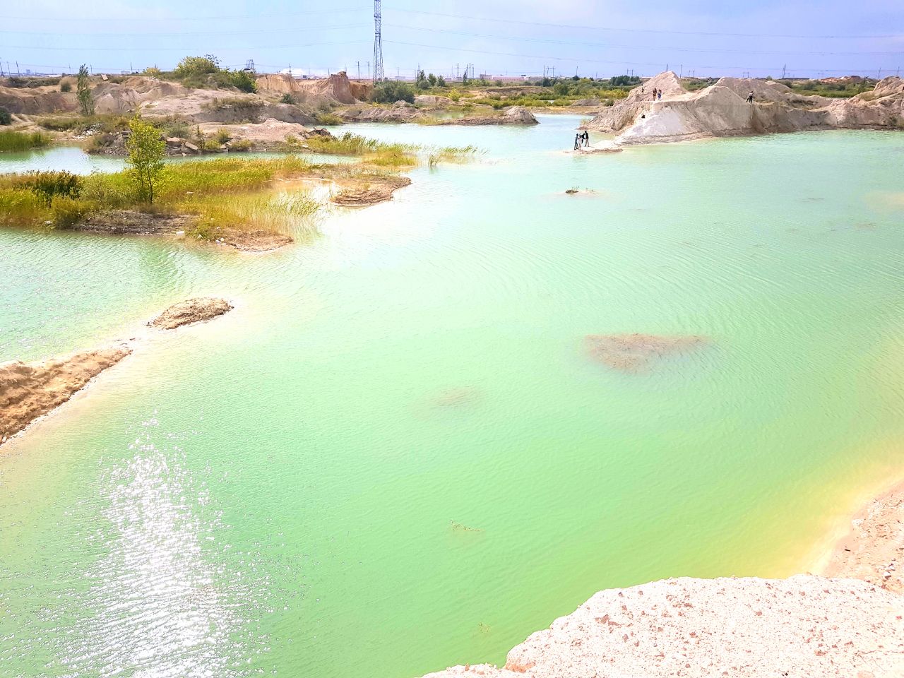 Blue lagoon of Nur-Sultan, Kazakhstan Image