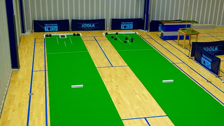 Bowls spielen in Oberwil, Basel. Image