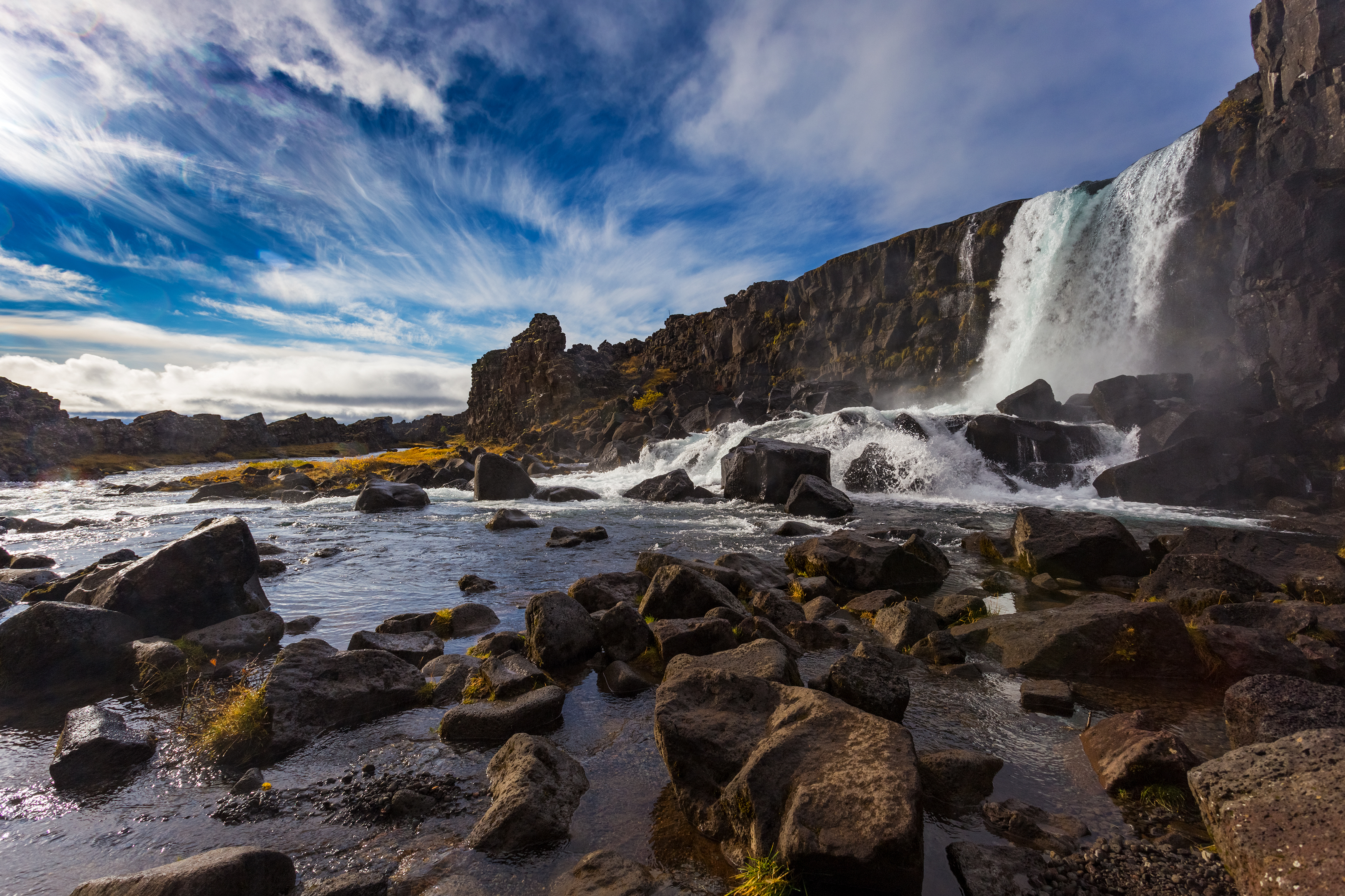 Oxararfoss Waterfall Image