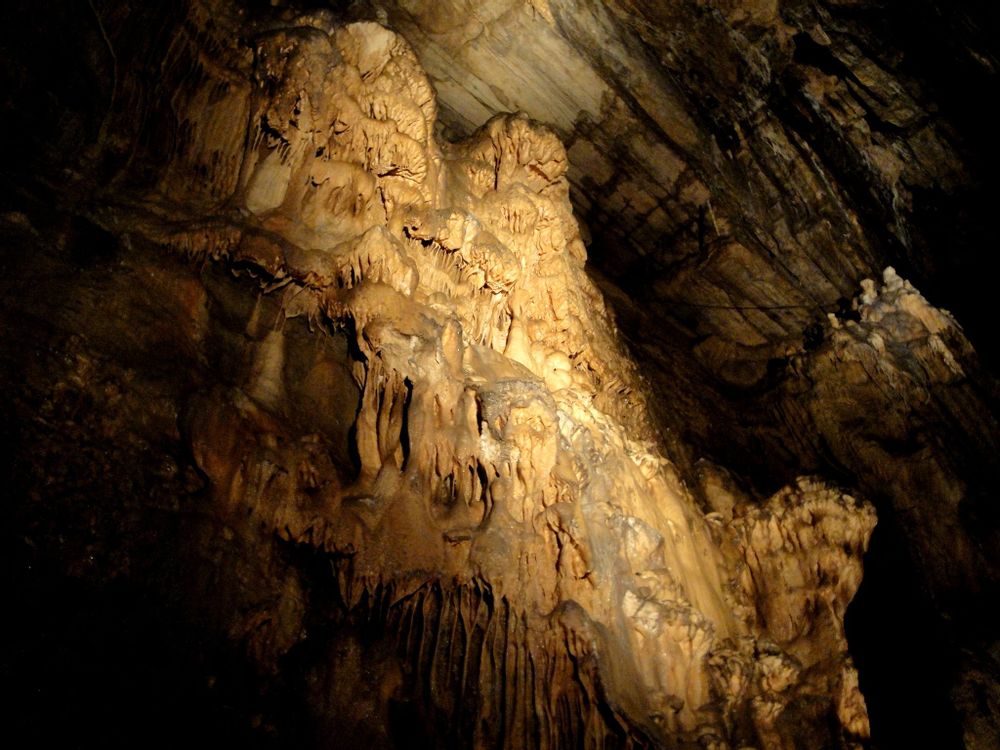 Discovered in the 1950s an underground cave in Belgium formed by an earthquake