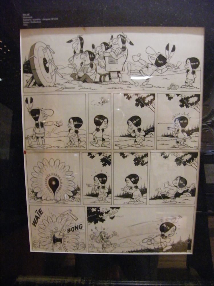 One of the many comics at the Comics Art Museum, in Brussels.