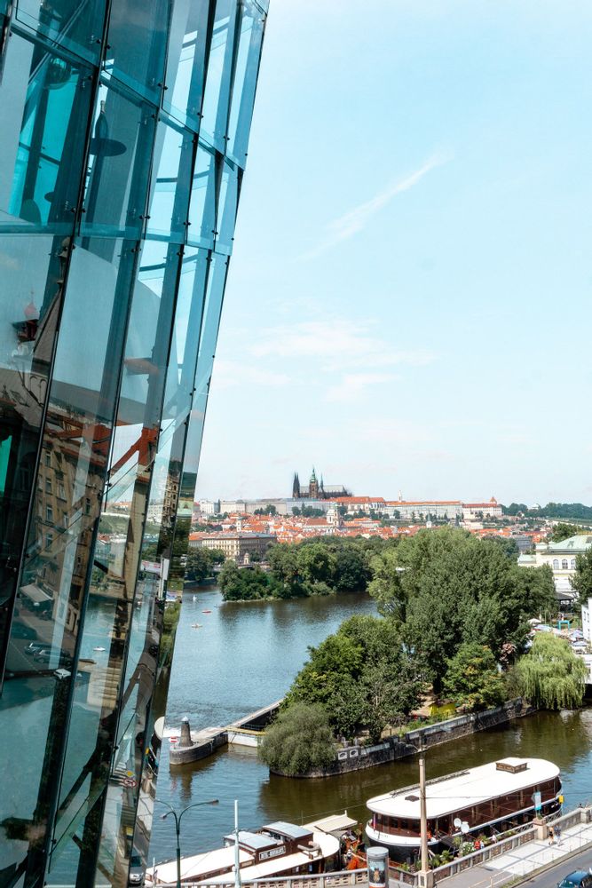 View from the Dancing House in prague, Czech Republic