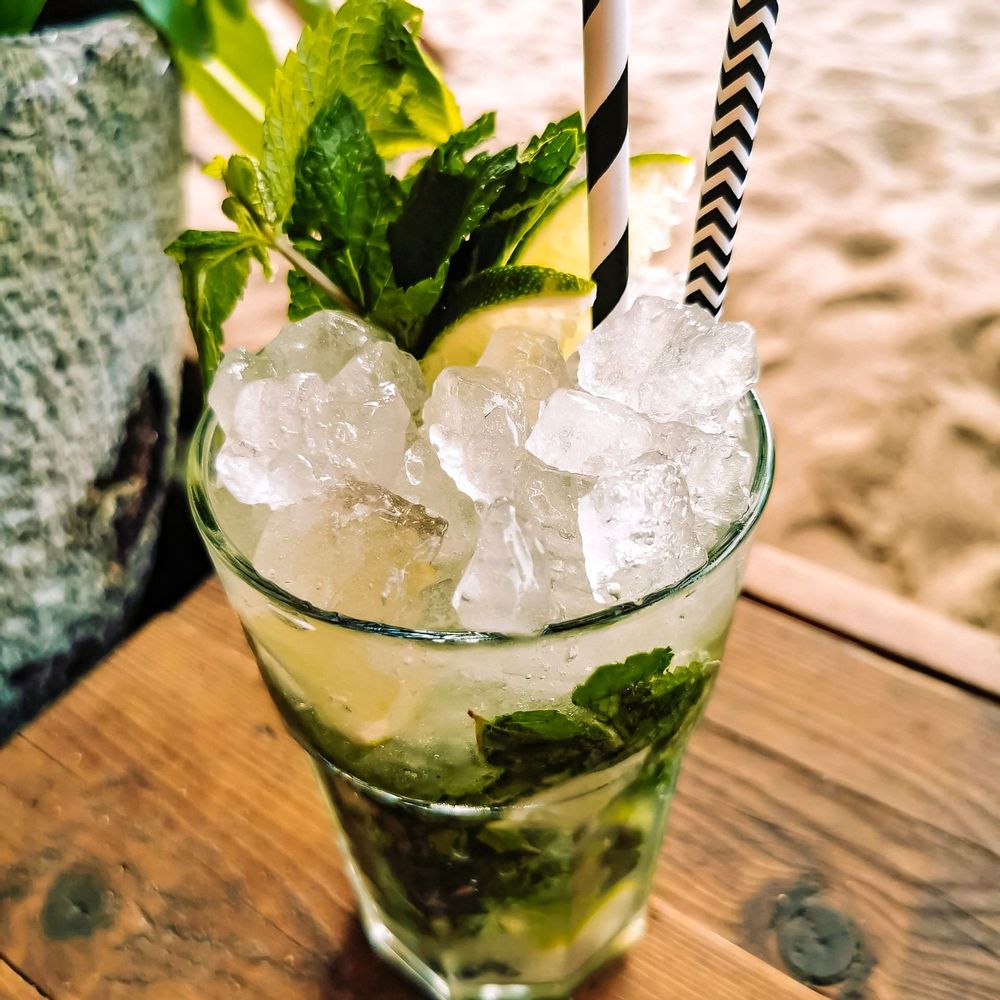 Close up of a mojito 