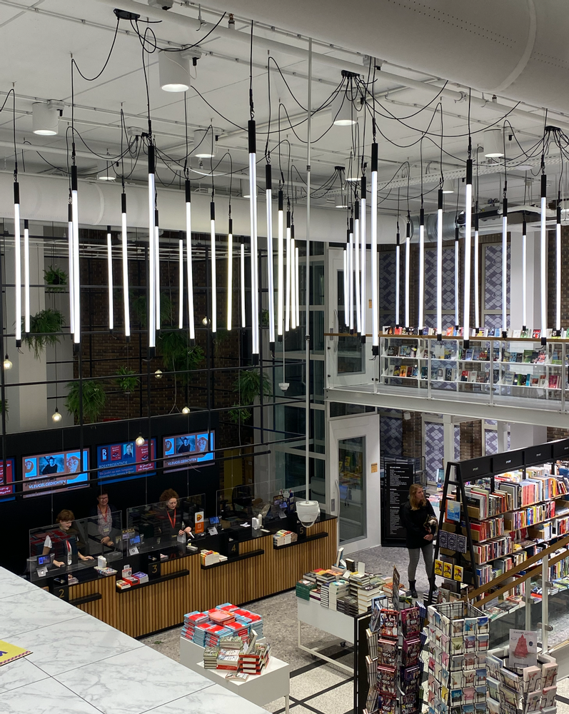 The interior view of Broese bookseller.