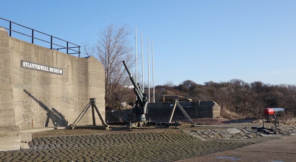 The Atlantic Wall Museum is located at the Hoek Van Holland beach, overlooking the ocean. 