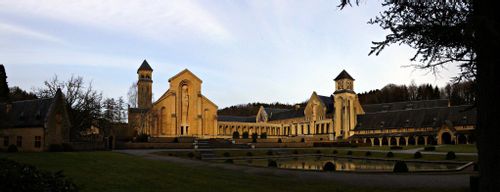 Outside in the coutyard at Abbaye d'Orval, Florenville, Belgium