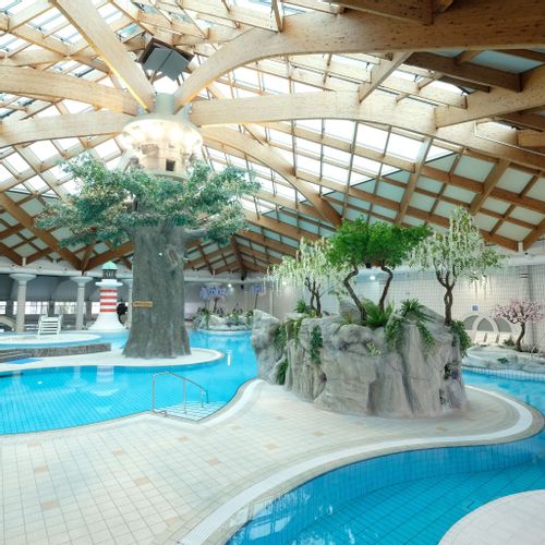 The indoor design of pools and spa area of Terme Čatež.